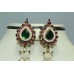 Fashion Traditional Bridal Indian Long Earrings Gold Plated With Crystal & Pearl